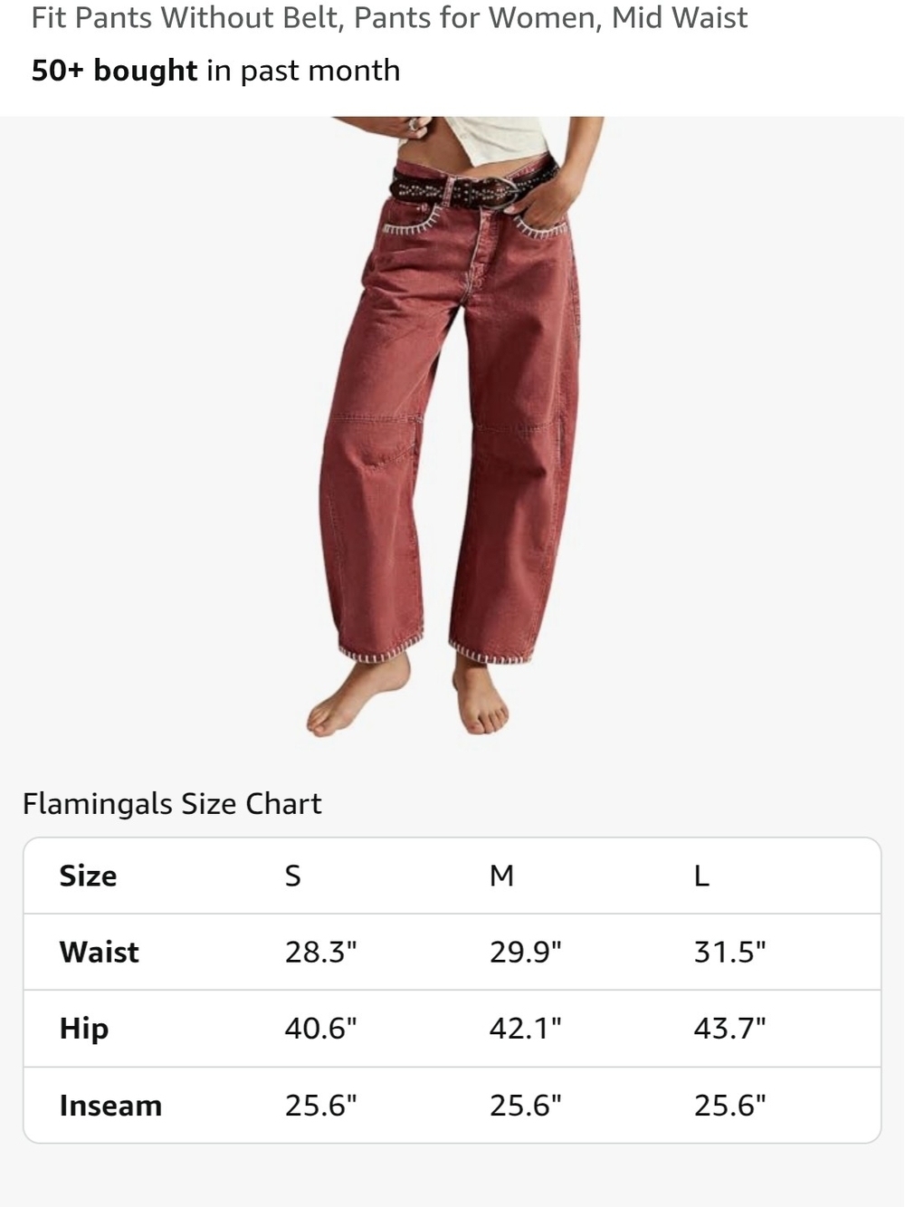 Rust Barrel Jeans With Stitching 💫 - Picture 7 of 10